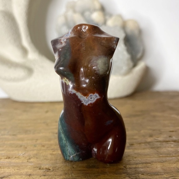 Ocean Jasper OJ Carved Goddess Nude Woman Body Colorful crystal Stone Healing - Picture 5 of 5